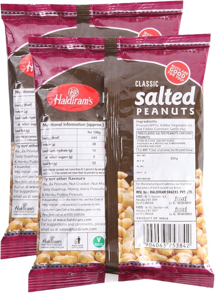 Haldiram's Classic Salted Peanuts - Pack of 2